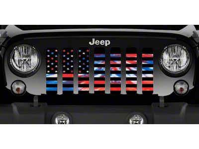 Grille Insert; American Patriotic Tie Dye (97-06 Jeep Wrangler TJ)