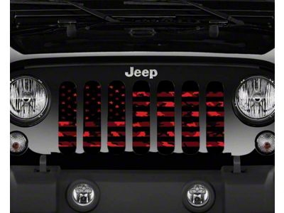 Grille Insert; American Red Digital Camo (07-18 Jeep Wrangler JK)