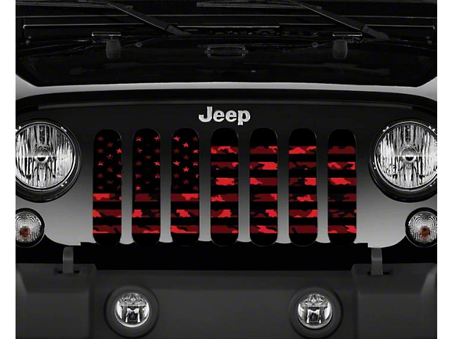 Grille Insert; American Red Digital Camo (20-23 Jeep Gladiator JT)