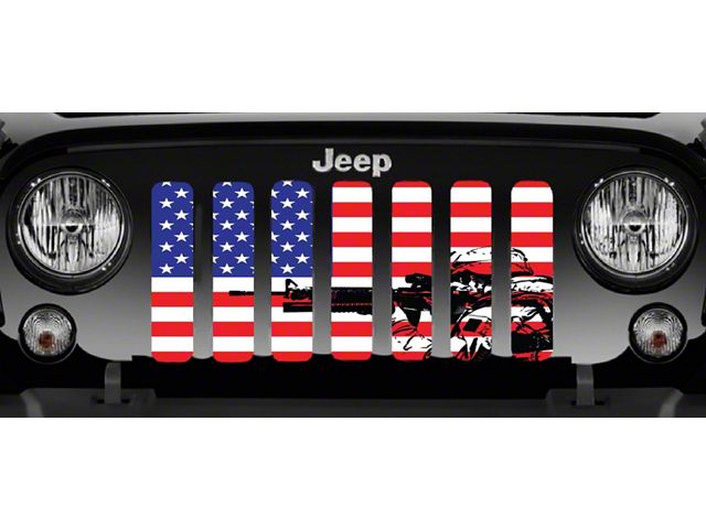 Grille Insert; American Soldier (97-06 Jeep Wrangler TJ)