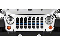 Grille Insert; American Tactical Back the Blue (76-86 Jeep CJ5 & CJ7)