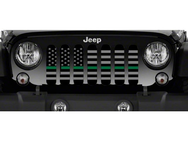 Grille Insert; American Tactical Back the Military (76-86 Jeep CJ5 & CJ7)