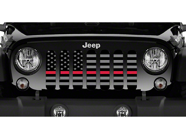 Grille Insert; American Tactical Back the Red (76-86 Jeep CJ5 & CJ7)