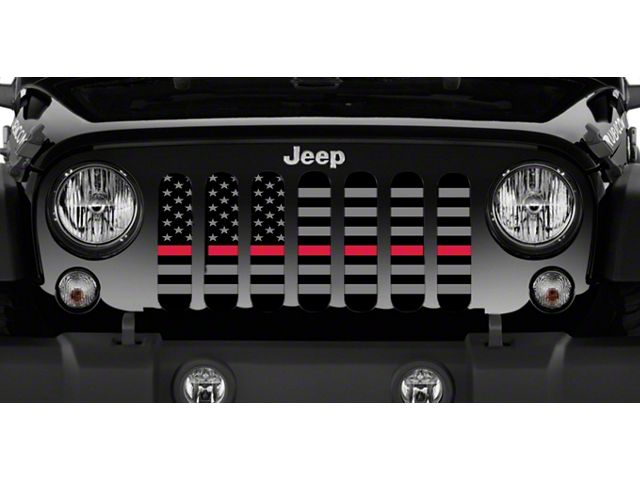 Grille Insert; American Tactical Back the Red (18-24 Jeep Wrangler JL w/o TrailCam)