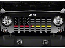 Grille Insert; American Tactical Back the Red and Gold (97-06 Jeep Wrangler TJ)