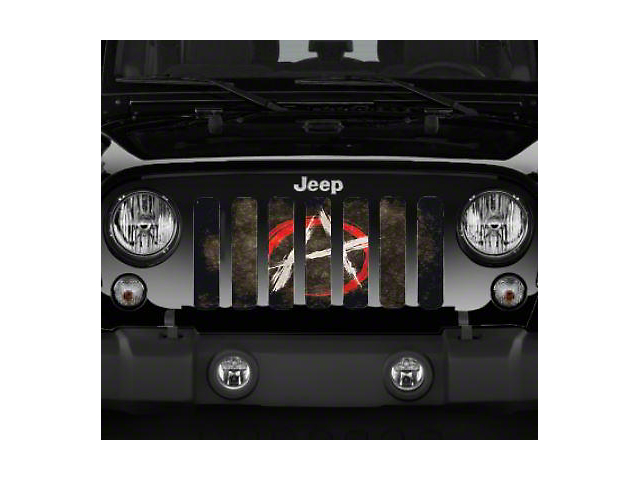 Grille Insert; Anarchy In The Streets (18-23 Jeep Wrangler JL w/o TrailCam)