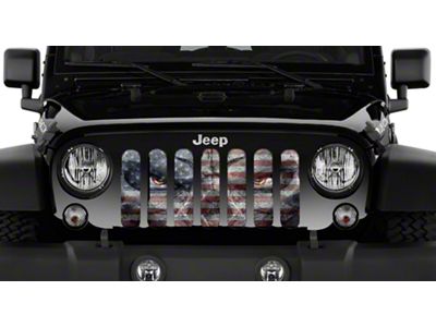 Grille Insert; Angry Patriot (97-06 Jeep Wrangler TJ)