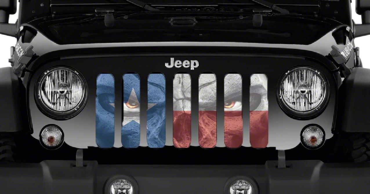 Grille Insert; Angry Texan (76-86 Jeep CJ5 & CJ7)