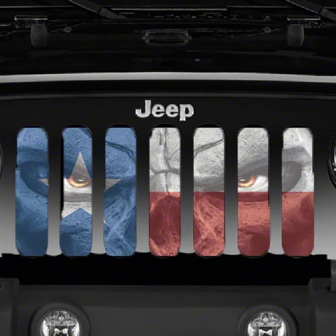 Grille Insert; Angry Texan (97-06 Jeep Wrangler TJ)