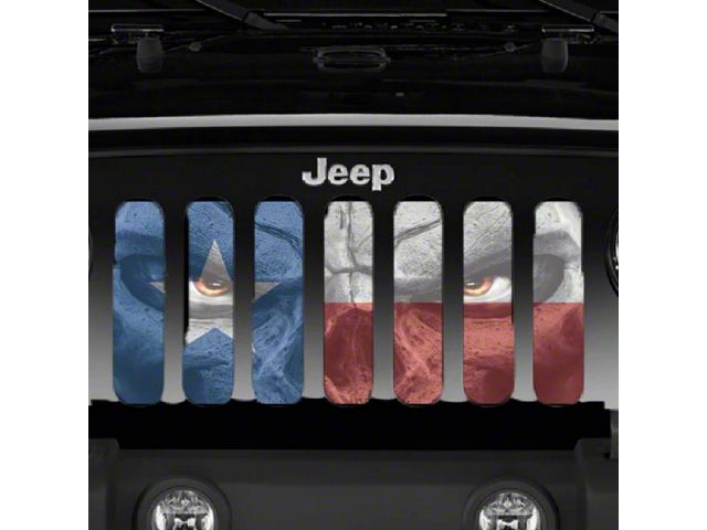 Grille Insert; Angry Texan (97-06 Jeep Wrangler TJ)