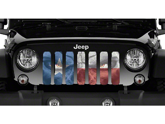 Grille Insert; Angry Texan (87-95 Jeep Wrangler YJ)