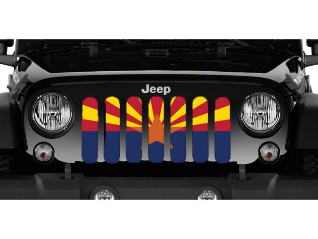 Grille Insert; Arizona State Flag (76-86 Jeep CJ5 & CJ7)