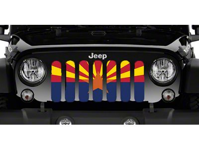 Grille Insert; Arizona State Flag (76-86 Jeep CJ5 & CJ7)