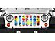 Grille Insert; Autism Awareness Wooden Puzzle Piece (87-95 Jeep Wrangler YJ)