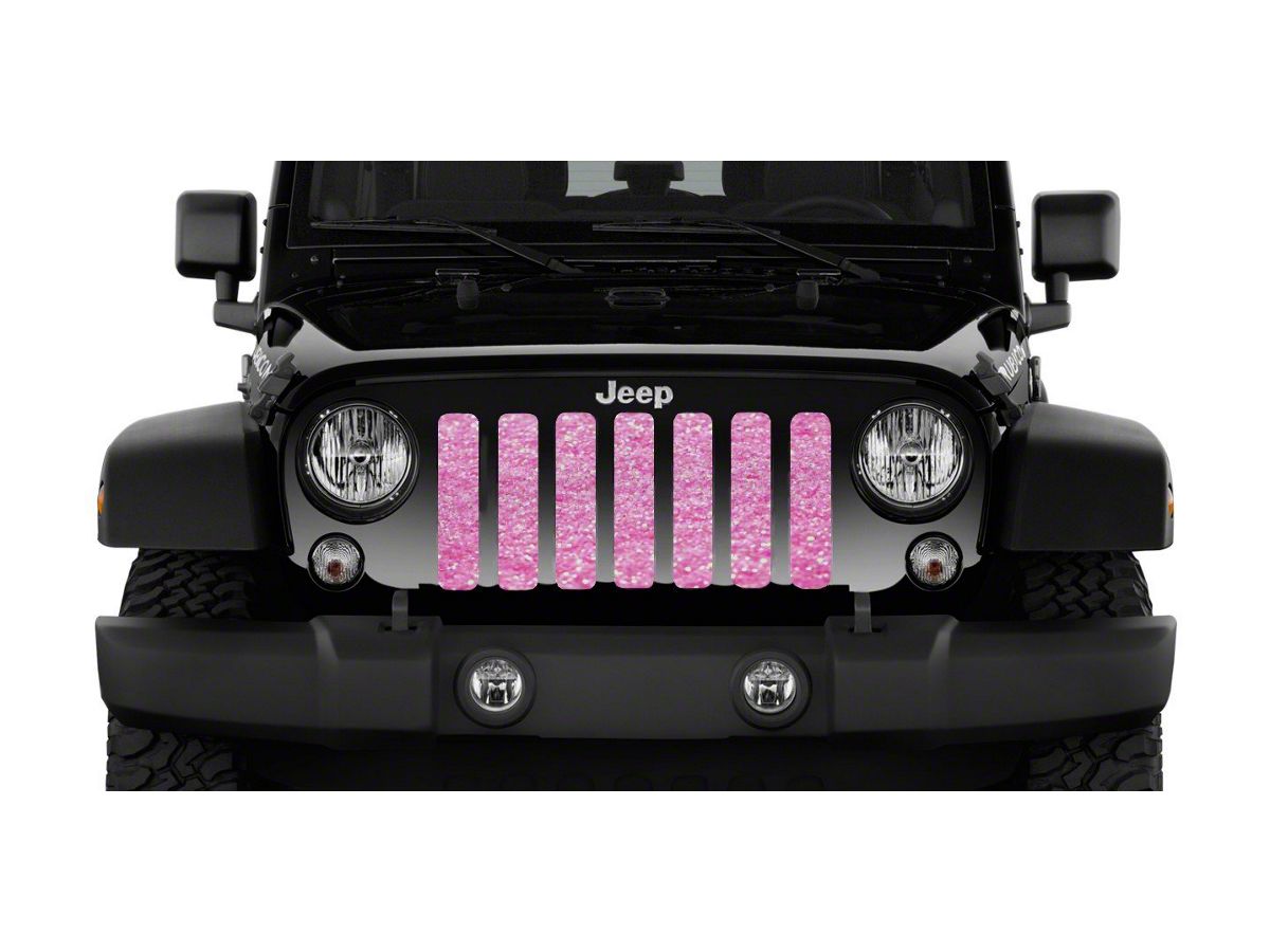 Jeep Wrangler Grille Insert; Baby Pink Storm (18-23 Jeep Wrangler JL w/o  TrailCam) - Free Shipping