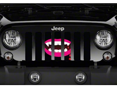 Grille Insert; Bella Pink Lips (76-86 Jeep CJ5 & CJ7)