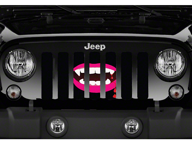 Grille Insert; Bella Pink Lips (07-18 Jeep Wrangler JK)