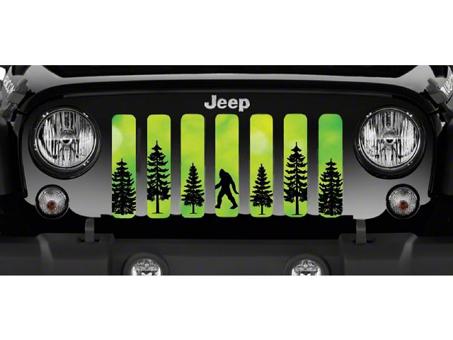 Grille Insert; Bigfoot Bright Green Background (20-24 Jeep Gladiator JT)