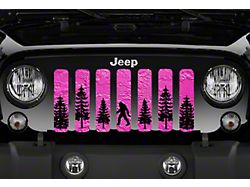 Grille Insert; Bigfoot Bright Pink Background (87-95 Jeep Wrangler YJ)