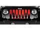 Grille Insert; Bigfoot Red Background (18-24 Jeep Wrangler JL w/o TrailCam)