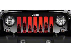 Grille Insert; Bigfoot Red Background (87-95 Jeep Wrangler YJ)