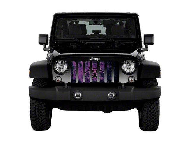 Grille Insert; Biohazard Glow Purple (18-24 Jeep Wrangler JL w/o TrailCam)