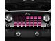 Grille Insert; Black and Hot Pink American Flag (76-86 Jeep CJ5 & CJ7)