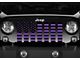 Grille Insert; Black and Purple American Flag (18-24 Jeep Wrangler JL w/o TrailCam)
