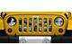 Grille Insert; Black and White Angry Patriot (07-18 Jeep Wrangler JK)