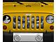 Grille Insert; Black and White Angry Patriot (20-24 Jeep Gladiator JT)