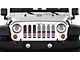Grille Insert; Black and White Fight Like a Girl (97-06 Jeep Wrangler TJ)