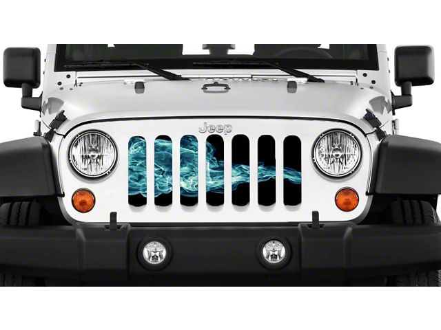 Grille Insert; Blue Smoke (18-24 Jeep Wrangler JL w/o TrailCam)