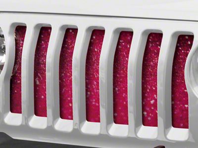 Grille Insert; Bright Pink Fleck (18-23 Jeep Wrangler JL w/o TrailCam)
