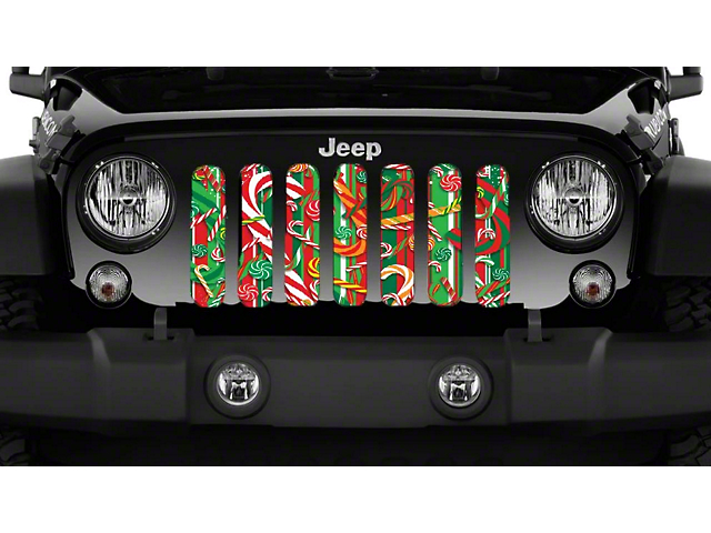 Grille Insert; Canes of Candy (97-06 Jeep Wrangler TJ)