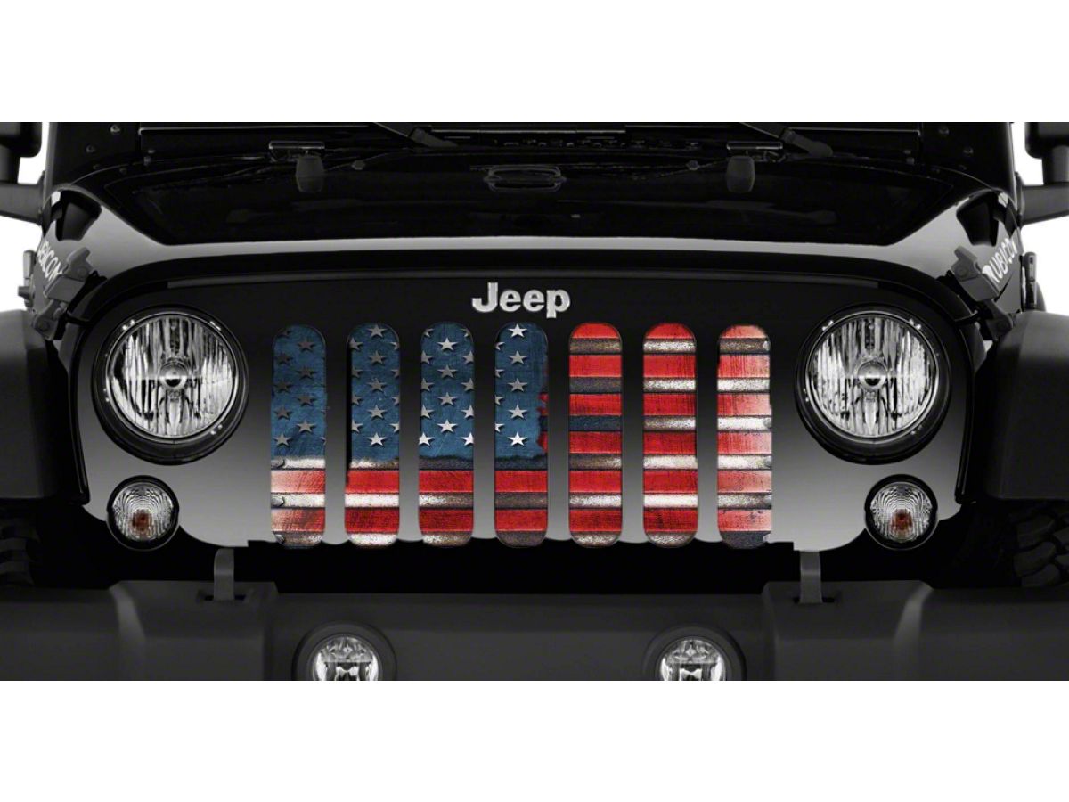 Jeep Wrangler Grille Insert; Captain America (07-18 Jeep Wrangler JK) -  Free Shipping