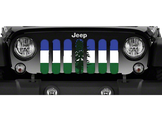 Grille Insert; Cascadian Flag (18-23 Jeep Wrangler JL w/o TrailCam)