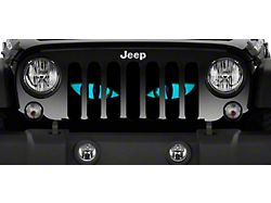 Grille Insert; Chaos Bright Blue Eyes (18-24 Jeep Wrangler JL w/o TrailCam)