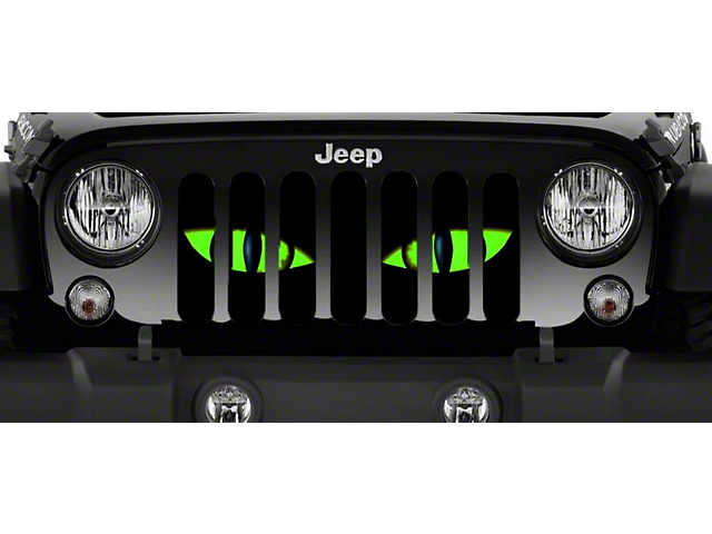 Grille Insert; Chaos Green Eyes (18-23 Jeep Wrangler JL w/o TrailCam)