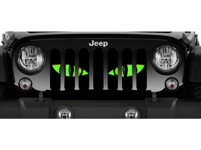 Grille Insert; Chaos Green Eyes (18-24 Jeep Wrangler JL w/o TrailCam)