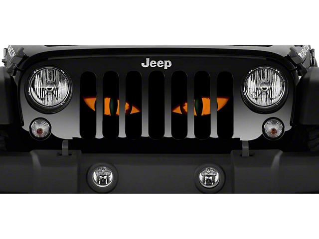 Grille Insert; Chaos Orange Eyes (18-23 Jeep Wrangler JL w/o TrailCam)