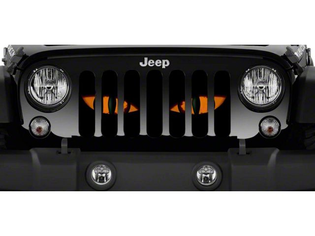 Grille Insert; Chaos Orange Eyes (18-24 Jeep Wrangler JL w/o TrailCam)