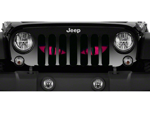 Grille Insert; Chaos Pink Eyes (18-23 Jeep Wrangler JL w/o TrailCam)