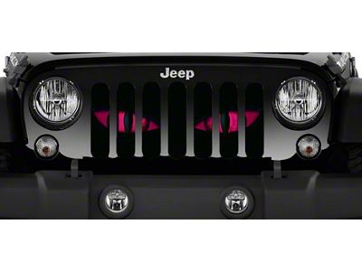 Grille Insert; Chaos Pink Eyes (18-24 Jeep Wrangler JL w/o TrailCam)