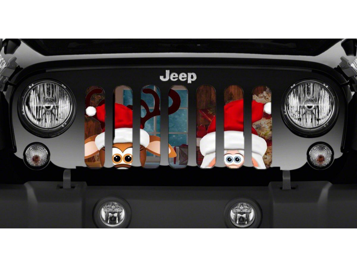 Jeep Wrangler Grille Insert; Christmas Eve (18-23 Jeep Wrangler JL w/o  TrailCam) - Free Shipping
