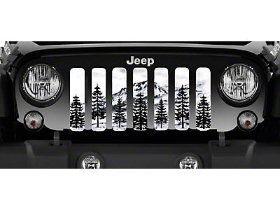 Jeep Wrangler Grille Insert; Colorado Mountain Pine (18-23 Jeep Wrangler JL  w/o TrailCam) - Free Shipping