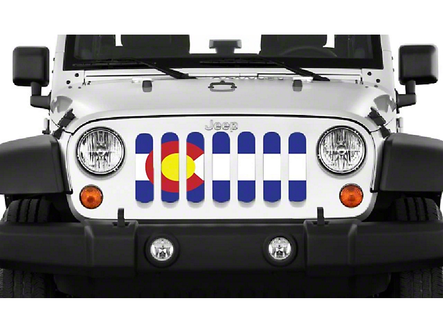 Grille Insert; Colorado State Flag (76-86 Jeep CJ5 & CJ7)