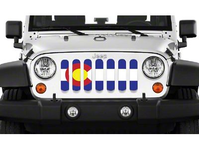 Grille Insert; Colorado State Flag (76-86 Jeep CJ5 & CJ7)