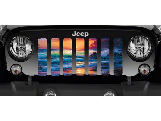 Grille Insert; Colorful Beach (07-18 Jeep Wrangler JK)