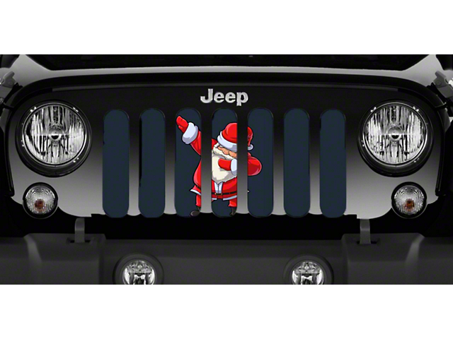 Grille Insert; Dabbing Santa (76-86 Jeep CJ5 & CJ7)