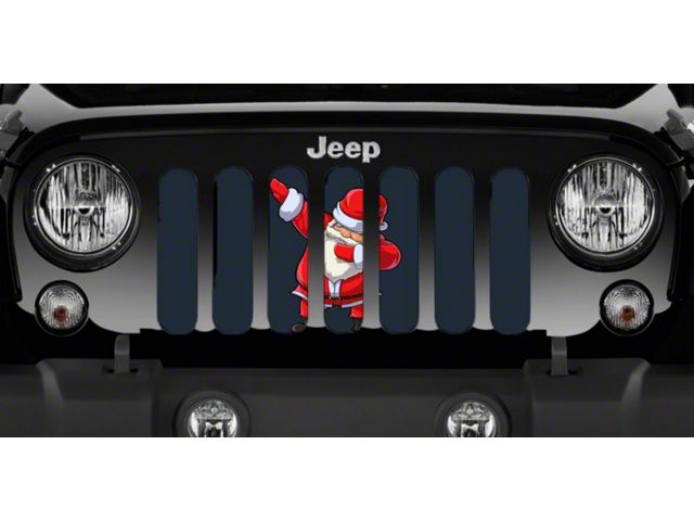 Grille Insert; Dabbing Santa (76-86 Jeep CJ5 & CJ7)